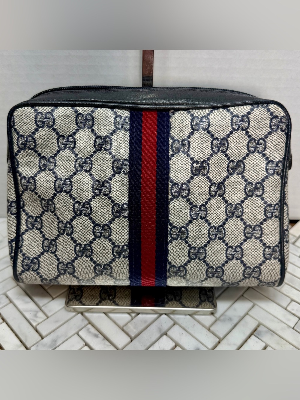🅰️uth Gucci Sherry Line Clutch